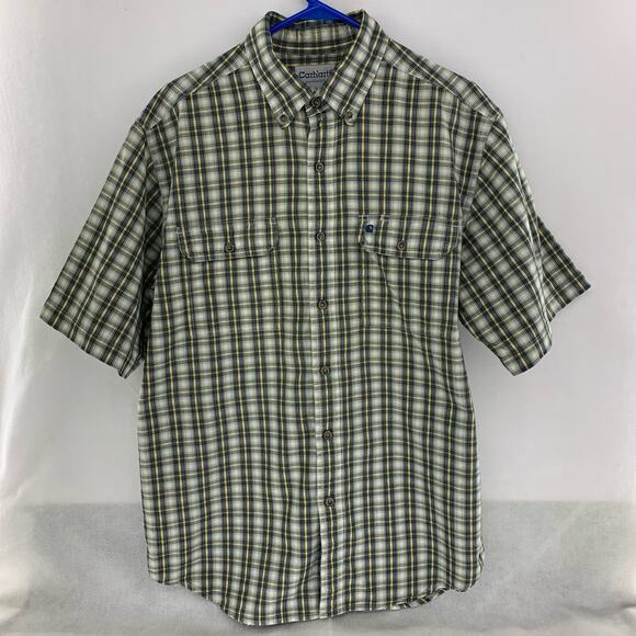 Carhartt Short Sleeve Casual Button Down Shirt Size L - Picture 1 of 9